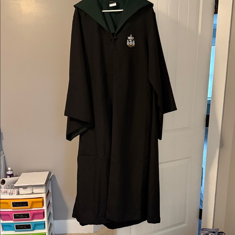 Children's Wizard Robe with Green Lining